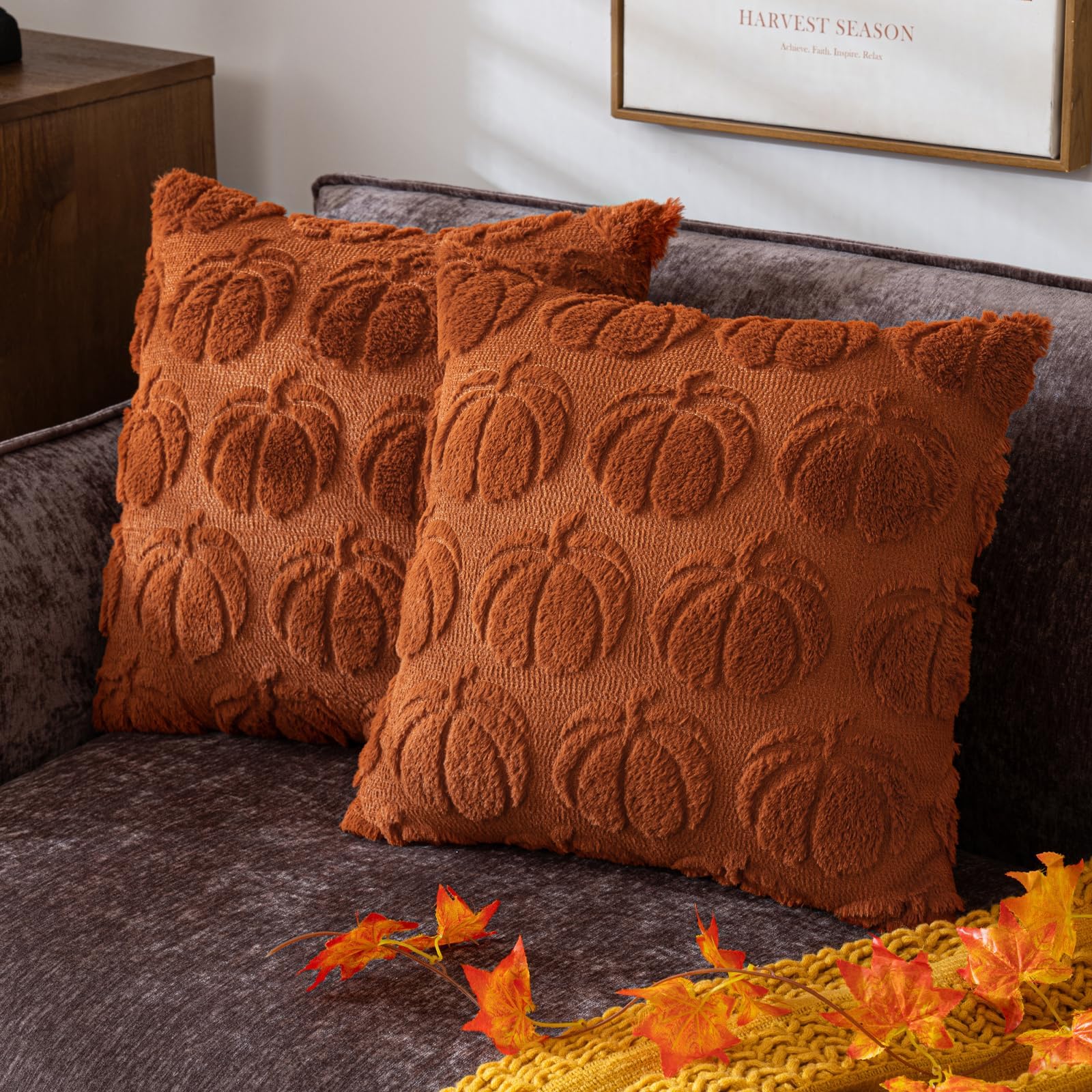 Boho Pumpkin Throw Pillow